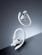 2 Pairs [Middle & Large] Ear Hooks Compatible with AirPods Pro 3, 2, Pro, AirPods 4, 3, 2 & 1, Upgraded Anti Slip Sports Clip Hooks for AirPods 1, 2, 3, 4,Pro, Pro 2 – White