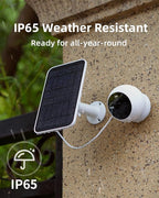Noorio 3W Solar Panel for Security Camera Outdoor Wireless, Compatible with Outside Battery Camera B200 & B200-SE Series - Solar Camera Charger with 10ft Cable, IP 65 Waterproof, 360° Rotation