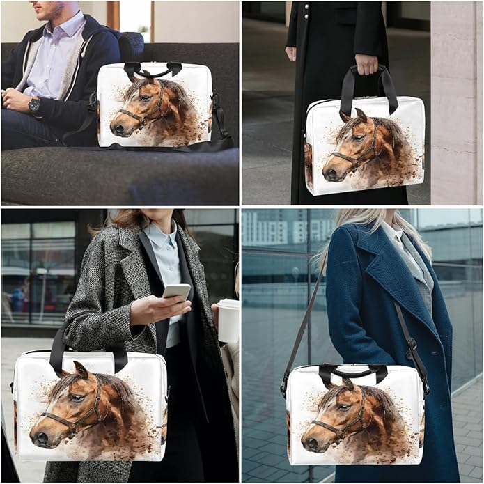 Cute Laptop Shoulder Bag for Women Men, Computer Laptop Bag Laptop Sleeve Case Laptop Satchel Briefcase Carrying Bag QA-1