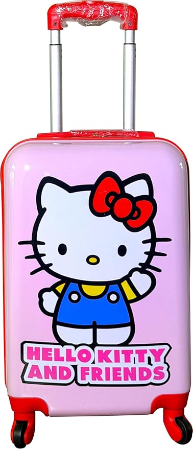 Fast Forward Kids Licensed Hard-Side 21" Spinner Luggage Lightweight Carry-on Suitcase Hello Kitty I
