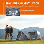 EchoSmile Pop Up Camping Tent, 2/4/6 Person Easy Setup Tent, Water Resistant Dome, Portable with Carry Bag