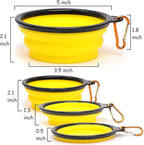 2 Pack Dog Bowl Pet Collapsible Bowls with Clasp Puppy Travel Bowl Portable Cats Water Food Dish for Walking Parking Outdoors Traveling