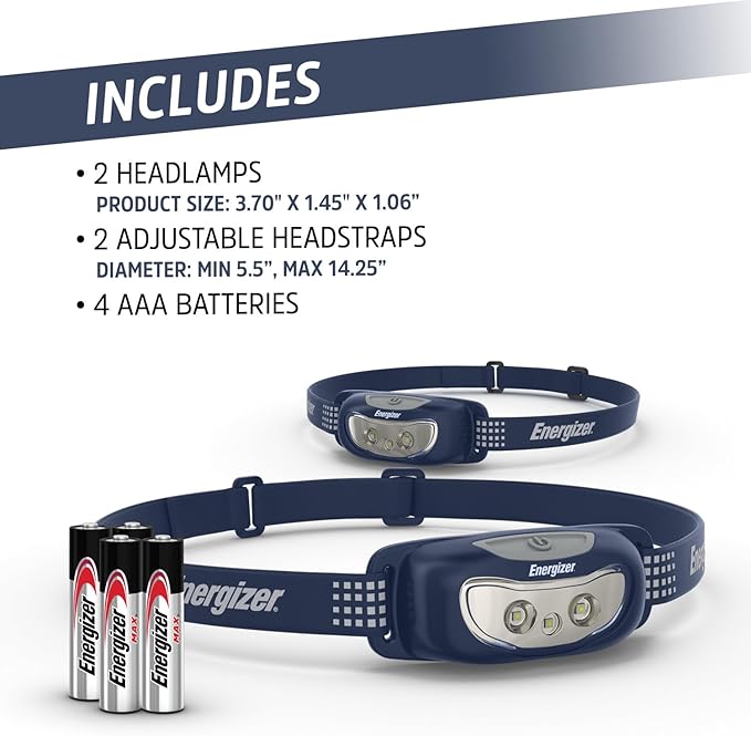 Energizer Universal+ LED Headlamp (2-Pack),