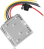 DC18V-60V to 12V Converter 20A 240W Golf Cart 24V 36V 48V Step Down to 12V Converter Voltage Regulator Reducer with Fuse Waterproofing Transformer for Golf Cart Club Car LED Lights