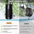 SPACEREST 5 Gal/3 Gal Solar Shower Bag, Solar Heating Camping Shower Bag, On-Off Switchable Shower Head, Portable Shower with Thick Tarpaulin for Camping, Surfing, Outdoor Traveling, No Tear & Leak