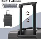 Merax Luggage Sets,Hardcase Suitcase with Bags,6 Piece Lightweight Carry on Luggagewith Double Spinner Wheels Lock,16+20+24+28 inches,charcoal