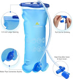 Lightweight Hydration Backpack, Running Backpack with 2L Water Bladder, Hydro Water Daypack for Cycling Hiking Rave for Men Women