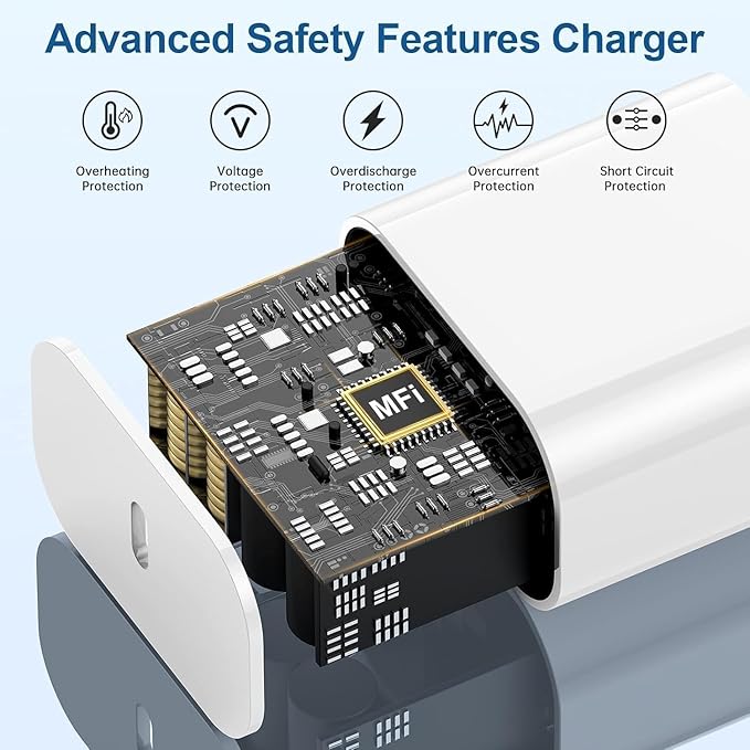 3 in 1 Apple Watch Charger,6ft Fast Magnetic iWatch/USBC/Lightning to USB C Charging Cable Cord and Type C Wall Block for iWatch Series 11/10/9/8/7/SE/6/5/4/3/2, iPhone 17 16 15 14 13 12 Pro Max Plus