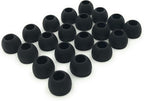 10 Pairs Medium Earbud Tips Silicone Replacement Ear Bud Tips – Black