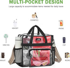 MAY TREE Clear Bag for Stadium Events, 12x6x16 Clear Tote Bag with Removable Strap, Transparent Bag for Concert Sports Gym, White Guita-Strap