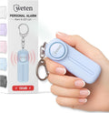 Personal Safety Alarm Keychain for Women - 130dB Siren, LED Light, Panic Pin – Self-Defense Device and Emergency Whistle Alternative for College, Travel, and Night Walk Protection by Weten (Blue)