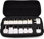 Universal Travel Plug Adapter Kit with Case – International Plug Adapter Set for Worldwide Travel – Multi Country Power Plug Kit for Europe, UK, US, Australia, Asia