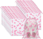 Shoe Bags for Travel, Travel Shoe Bags for Packing, Large Waterproof Portable Drawstring Travel Shoe Storage Bag Travel Essentials Women for and Men (Flowers)