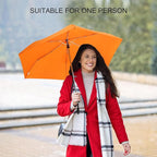 Compact Travel Umbrella for Purse - Flat Handle, Waterproof for Light Rain