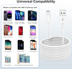 Susnwere Extra Long iPhone Charger Cable 15 ft/5M,[Apple MFi Certified] USB to Lightning Cable15 ft, iPhone Fast Charging Cord for Apple iPhone 14/14pro/13/12/11/11Pro/11Max/ X/XS/XR/XS Max/8/7,iPad