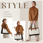 Laptop Bag for Women with Insulated Lunch Compartment 15.6 Inch Pu Leather Work Tote Computer Briefcase Bag for Office
