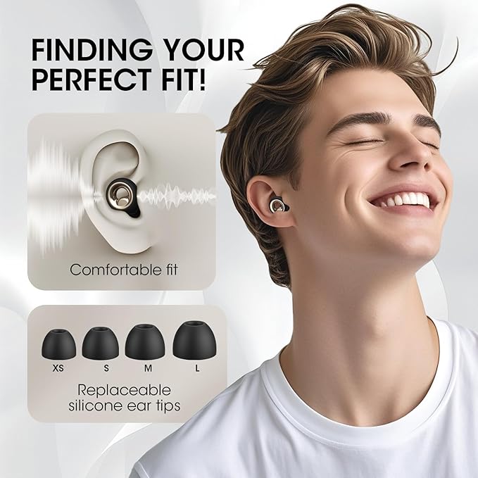 Noise Cancelling Ear Plugs for Sleeping, 55dB Reusable Soft Silicone Earplugs for Snoring, Travel, Concerts & Work, Comfortable Hearing Protection(Graphite)
