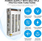 MK-SMPS-S250-24 MAKERELE DC 240W Power Supply Switching Converter, AC 110V-220V to DC 24V Transformer Driver Adapter, Universal Regulated Switching 10A for Strip 3D Printer CCTV Camera Motor Pump