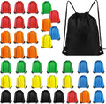 Drawstring Backpack 40Pcs Drawstring Bags, Draw String Back Bag Drawstring Bags Bulk for Sports, Gym, Travel, Swimming, Beach (6 Colors)