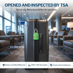 Forge Open Alert TSA Approved Luggage Locks - 3 Digit Combination, Easy Read Dials, Zinc Alloy Body - Ideal Travel Lock for Luggage, Suitcases, Bags & Toolboxes (Green 2 Locks)