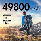 Solar Power Bank 49800mAh Portable Solar Phone Charger with LED Flashlight/15W Fast Charge USB C Waterproof External Backup Battery Pack for All Cell Phones & Electronic Devices