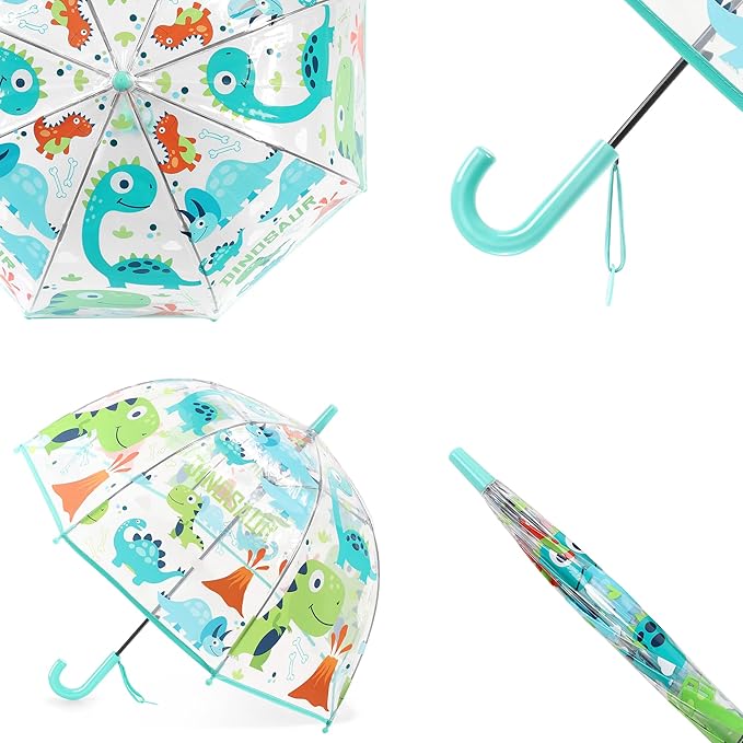 Kids Clear Umbrella for Rain Dome Bubble Umbrellas Windproof for Kids Boys and Girls