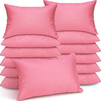 Kigley 12 Pack Mini Pillows for Daycare 9.1 x 13.8'' Small Travel Pillow Bulk Soft Breathable Cotton Pillow for Nap Travel Pet Neck Lumbar Purse Insert(Pink)