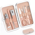9 PCS Nail Clippers, ONEHERE Premium Manicure Set, Professional Grooming Gift Kit, Pedicure Kit, Facial, Hand, Foot, Cuticle Nail Care Tools, Fingernail Clippers with Luxurious Portable Travel Case
