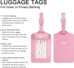 Luggage Tags, Leather Personalized Suitcase Tag Set Luggage id Tags Labels Travel Accessories-Set of 4