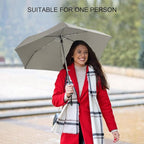 Compact Travel Umbrella for Purse - Flat Handle, Waterproof for Light Rain