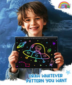 ZMLM Scratch Paper Art-Crafts Gift: 2 Pack Rainbow Notebooks Supplies Toys Easter Basket Stuffers for 3 4 5 6 7 8 9 10 Years Old Girls and Boys Kids Valentine's Day Birthday Party Games (Blue)