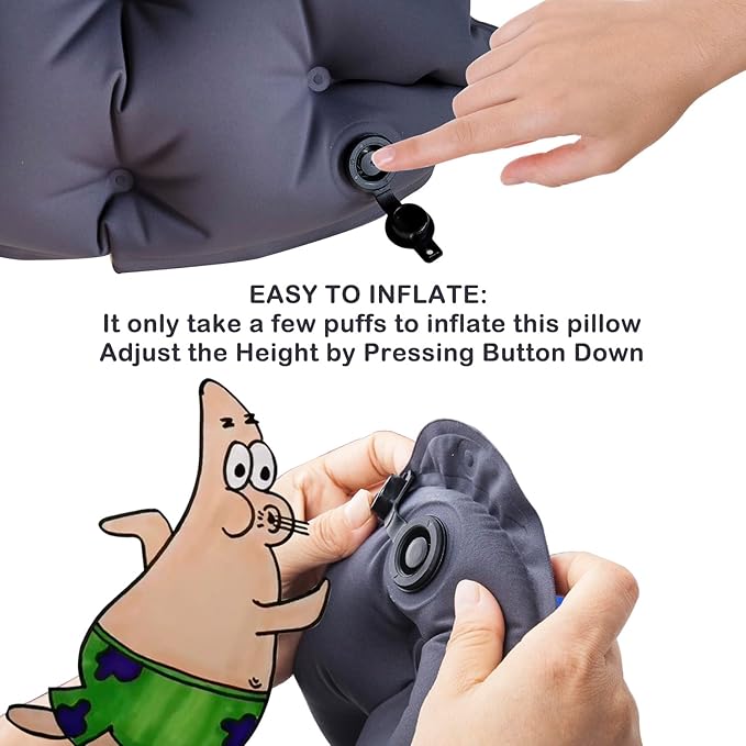 Inflatable Seat Cushion, Portable Air Seat Chair Cushions for Pressure Relief Breathable Waffle Square Seat Pad for Home Car Wheelchairs Office Chairs and Airplanes (1 Pack)