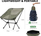 CAMEL CROWN Camping Chair Heavy Duty Backpacking Chair - Ultra-Light Folding Chair with Carry Bag, Portable Compact for Outdoor, Lawn, Hiking, Beach, Picnic
