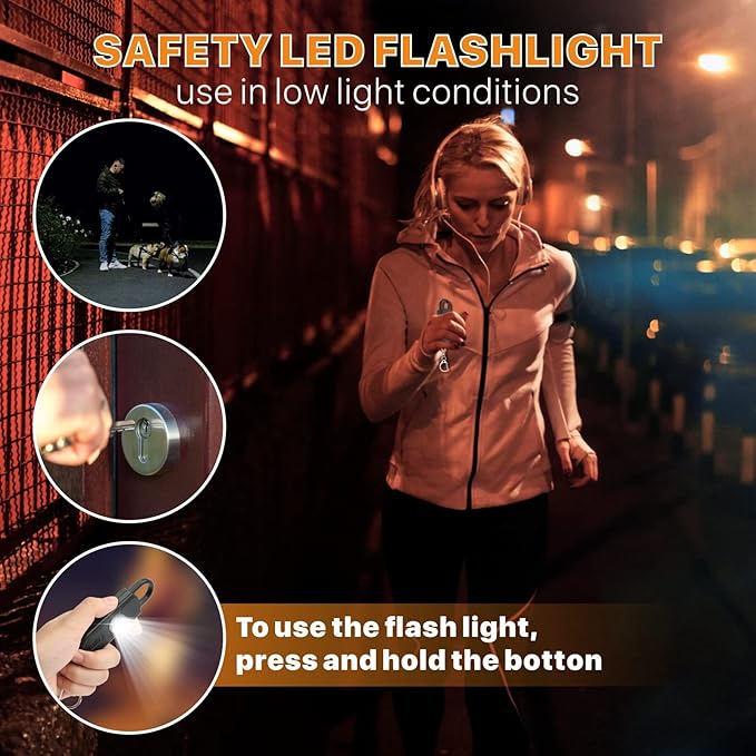 Safe Sound Personal Alarm, 2 Pack 130 dB Loud Siren Song Emergency Security Alarm Keychain with Strobe LED Light, Personal Sound Safety Siren for Women, Men, Children, Elderly