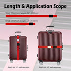 Ultra Long Heavy Duty Luggage Straps for Suitcases/Uprights/Duffels/Bags, 79" Adjustable Travel Packing Belts for Cargo Safety, Sturdy Baggage Strap Belts Multi-Pack