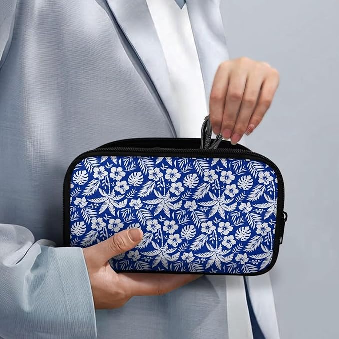 Tropical Flowers Electronic Organizer Travel Cable Organizer Bag Portable Pouch Electronic Accessories Carry Case for Tech Accessory Phone Power Bank Cable Cord Charger