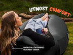 WEKAPO Inflatable Couch Air Lounger Chair - Camping & Beach Accessories, Portable Blow up Sofa for Hiking, Lawn, Indoor/Outdoor Movies & Music Festivals. Lightweight and Easy to Set Up Air Hammock