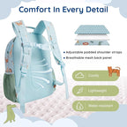 mommore Kids Backpack for Boys Girls 4-8 Kindergarten Elementary School Backpack with Lunch Box - 15” H Fit Folder