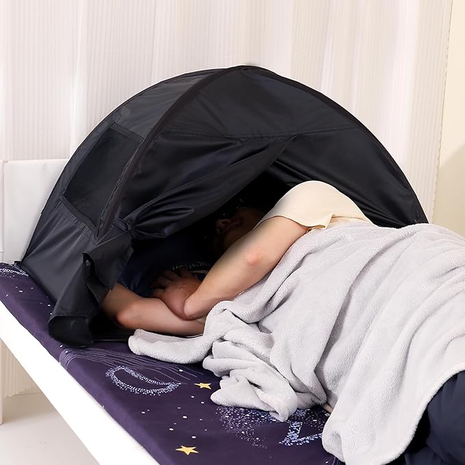 Sleep Bed Tent Light-Blocking Privacy Tent Blackout Canopy to Improve Sleep Anytime, Anywhere. Perfect for Nightshift, Dorms, Travel, Naps and Relaxation