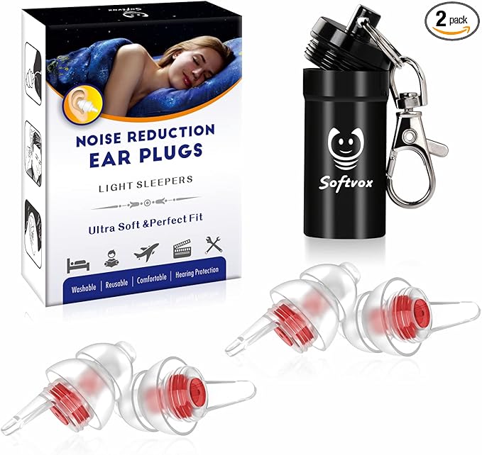 Ear Plugs for Sleeping, Soft Silicone Noise Cancelling Earplugs for Women Men Kids with Small Ear-Canal, Sound Blocking Earbuds for Sleep, Snoring, Work, Travel, Gardening, Concerts