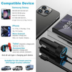 for Samsung S26+ S26 Plus Ultra, Fast Car Phone Charger Adapter Vehicle Auto Automobile Plug for Galaxy S26 S25 FE S25+ S24 S23 S22 S21 S20, A17 A56 A36 A26 A16, USB C Car Charging 3FT/6FT Cable Cord
