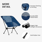 CAMEL CROWN Camping Chair Heavy Duty Backpacking Chair - Ultra-Light Folding Chair with Carry Bag, Portable Compact for Outdoor, Lawn, Hiking, Beach, Picnic