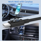 Car Carplay for iPhone 17 16 15 Charger Cord, 2Pack [3FT+6FT] USB A to USB C Charging Cable for Apple 17 Air/16 15 Pro/Pro Max/Plus Type C Cord, for iPad Pro 12.9/11, Air 5th/4th, for Android(Black)