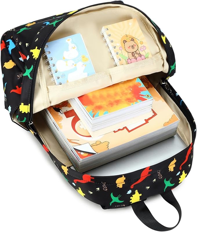 CAMTOP Preschool Backpack for Kids Boys Girls Toddler Backpack Kindergarten School Bookbags for Age 3-8 (Colorful Dinosaur)