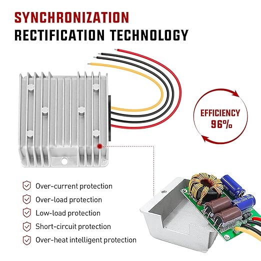 Nilight 24V to 12V Voltage Converter 240W 20A Regulator Step Down to 12VDC Waterproof DC Convert Reducer Power Supply Transformer Module for Golf Cart Scooters Trucks
