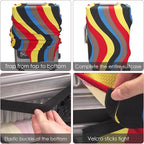 Adorila Travel Luggage Cover Suitcase Protector - Elastic Washable Protective Cover for Suitcase, Colorful Wave Pattern, Size M