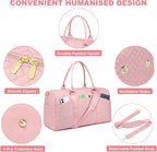 Women Weekender Travel Duffle Bag: Travel Duffel Overnight Bags with Shoe Compartment Large Carry on Tote with Toiletry Bag Weekend Traveling Yoga Gym Hospital Bag for Women with Wet Pocket Pink