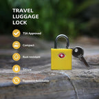 TSA Locks for Luggage, Keyed Alike Luggage Locks TSA Approved 4 Pack, Small Padlock with Key, Padlocks with Keys for Suitcase, Backpack, Bag Zipper, Tool Box, Case, Travel Essentials