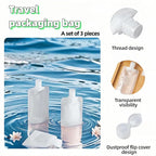 Chinshwehaw Travel Bottles Kit Leak Proof Silicone - Refillable Containers for Lotion, Shampoo, Cream (30/50/100ml, 3 Pack)