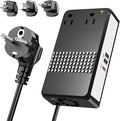 HYTED 600W 220V to 110V Voltage Converter, Voltage Converter US to Europe International Travel with 48W GaN USB Charger, Power Any American Appliances Overseas Like Hair Straightener, Curling Irons